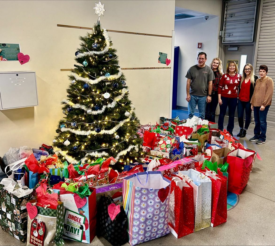 Volunteers during Christmas
